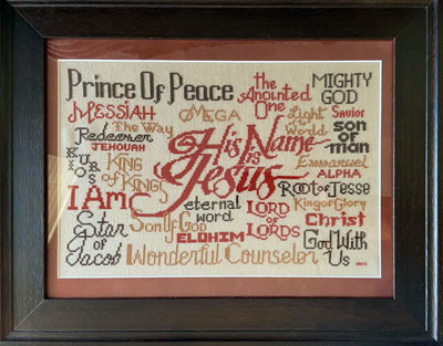 His name is Jesus stitched by Shani Lucus